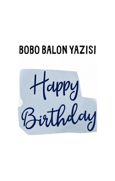 Bobo Balon Yazısı Happy Birthday - Lacivert Bobo Balon Yazısı Happy Birthday - Lacivert