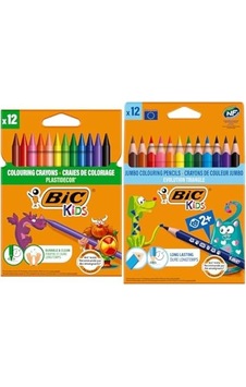 Bıc Plastidecor Pastel Boya Ve Evolution Jumbo Kuru Boya Seti 12'li + 12'li Diğer Bıc Plastidecor Pastel Boya Ve Evolution Jumbo Kuru Boya Seti 12'li + 12'li Diğer