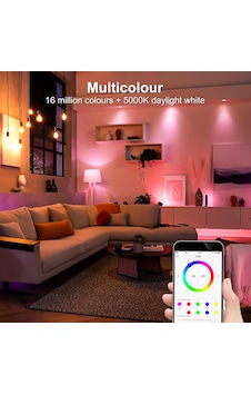 Akıllı Smart Spot Led Lamba, Beyaz-Gün ışığı ve Çok renkli. (95-110) sm