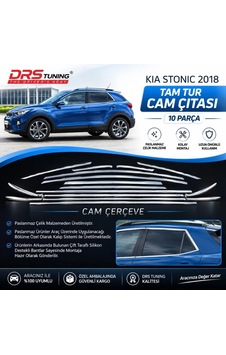 Kia Stonic 2018+ Krom Cam Çerçevesi 10 Parça