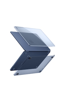 Macbook Neo 13 İnç A3404 Uyumlu Vero Kapak Şeffaf Premium Renk Tonları Ve Klavye Koruyucu 2'li Set Lacivert