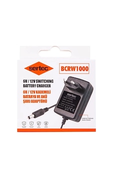 Akü Sarj Cihazı Sertec Bcrw1000 6v/12v 1a Kademeli Batarya Ve Akü Şarj Adaptörü