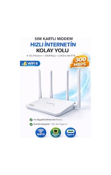 4g Sim Kartlı Modem - Wıfı6 Bağlantı - 2.4ghz - 300mpbs - Her Yere Taşıyın Her Yerde Kullanın