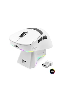 Kablosuz Rgb Mouse Şarj Standlı - Beyaz Mf1216w Kablosuz Rgb Mouse Şarj Standlı - Beyaz Mf1216w