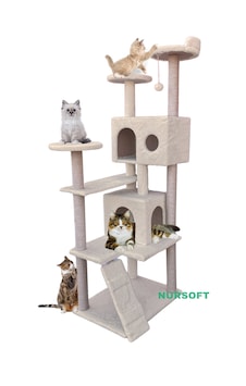 Nursoft Kule Kedi Evi Tırmalama Nursoft Kule Kedi Evi Tırmalama