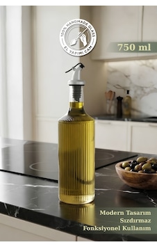 Selen Concept Pure Model Büyük Boy El Yapımı Cam Şişe Ve Yağdanlık Şeffaf Selen Concept Pure Model Büyük Boy El Yapımı Cam Şişe Ve Yağdanlık Şeffaf