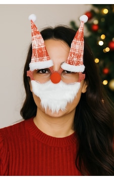 Yılbaşı Gözlüğü Noel Baba Sakallı Şapkalı Parti Aksesuarı Komik Fotoğraf Çekimi Gözlük Modeli Çok Renkli Yılbaşı Gözlüğü Noel Baba Sakallı Şapkalı Parti Aksesuarı Komik Fotoğraf Çekimi Gözlük Modeli Çok Renkli