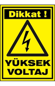 Depo Levhaları Dikkat Devrilmeye Karşı Önlem Alınız 25x35 Cm Pvc Levha