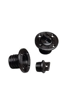 Drain Socket W/4-Holes W/Plug. Round 43Mm. White Drain Socket W/4-Holes W/Plug. Round 43Mm. White