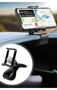 Portatif Sağlam Araba Gösterge Üstüne Takılan 360 Oynar Başlı Telefon Tutucu Klipsi Siyah Portatif Sağlam Araba Gösterge Üstüne Takılan 360 Oynar Başlı Telefon Tutucu Klipsi Siyah