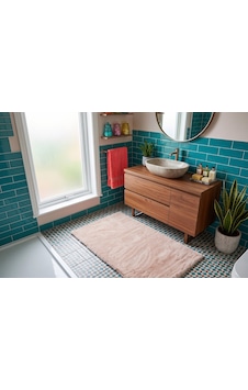 Tavşan Tüyü Bej Düz Peluş Yumuşak Kaymaz Tpr Tabanlı Banyo Paspas Tavşan Tüyü Bej Düz Peluş Yumuşak Kaymaz Tpr Tabanlı Banyo Paspas