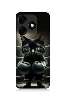 Tecno Spark 10c Uyumlu Boksör Kedi Desenli Silikon Kılıf Tecno Spark 10c Uyumlu Boksör Kedi Desenli Silikon Kılıf