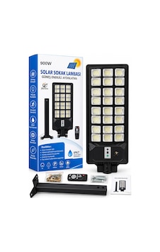 900w Solar Sokak Lambası Güneş Enerjili Hareket Sensörlü Uzaktan Kumandalı Ip67 Led Aydınlatma 1 Adet 900w Solar Sokak Lambası Güneş Enerjili Hareket Sensörlü Uzaktan Kumandalı Ip67 Led Aydınlatma 1 Adet
