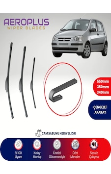 Aeroplus Hyundai Getz Ön Arka Muz Silecek Takımı 2002-2009 Aeroplus Hyundai Getz Ön Arka Muz Silecek Takımı 2002-2009