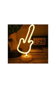 Neon Gitar Masa Lambası Pil+usb Tek Renk Neon Gitar Masa Lambası Pil+usb Tek Renk