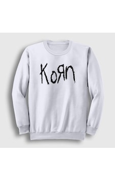 Presmono Unisex Logo Korn Sweatshirt Beyaz Presmono Unisex Logo Korn Sweatshirt Beyaz