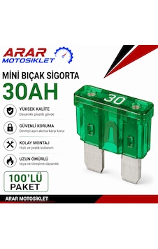 Mini Bıcak Sigorta 30ah 1 Paket 100 Adet-arr3176 30 Mini Bıcak Sigorta 30ah 1 Paket 100 Adet-arr3176 30
