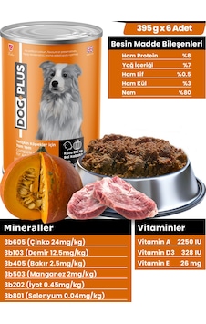 DogPlus Pate Kuzu Etli ve Balkabaklı Yetişkin Köpek Konserve Yaş Mama 395 Gr x 6 Adet DogPlus Pate Kuzu Etli ve Balkabaklı Yetişkin Köpek Konserve Yaş Mama 395 Gr x 6 Adet