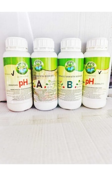 A Ve B Besini 500ml, Ph Down/up 500 Ml -topraksız Tarım/ Hidroponik Başlangıç Kiti 2 Kg