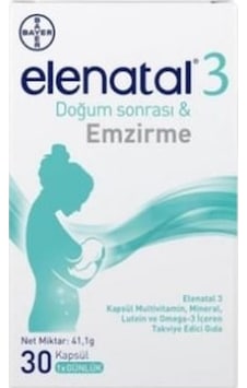 Elenatal 3 Mutivitamin Takviye Edici Gıda 30 Kapsül