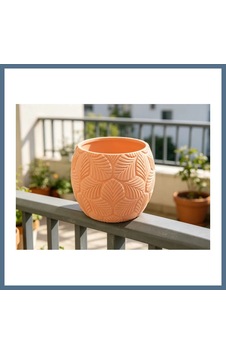 Buradabulabilirsin 3d Baskı Yapraklı Desenli Yuvarlak Saksı Tepsili Süzdürmeli Bitki Saksısı 15 Cm Dekoratif Çiçek - Turuncu Bbz Buradabulabilirsin 3d Baskı Yapraklı Desenli Yuvarlak Saksı Tepsili Süzdürmeli Bitki Saksısı 15 Cm Dekoratif Çiçek - Turuncu Bbz