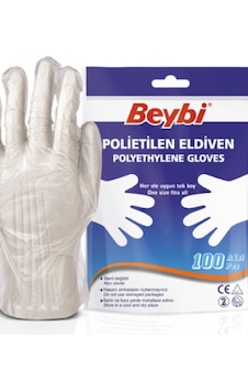 Beybi Pet Polietilen Eldiven 12 x 100'lü Beybi Pet Polietilen Eldiven 12 x 100'lü