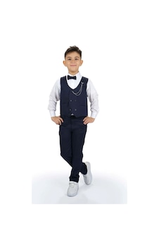 Mnk Baby & Kids Erkek Çocuk 6 Düğme Yelekli Özel Gün Takım Elbise M00834 Lacivert Mnk Baby & Kids Erkek Çocuk 6 Düğme Yelekli Özel Gün Takım Elbise M00834 Lacivert