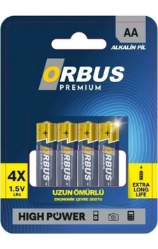 Orbus Lr6 Alkalin Aa Kalem Pil 4'lü Blaster Orbus Lr6 Alkalin Aa Kalem Pil 4'lü Blaster