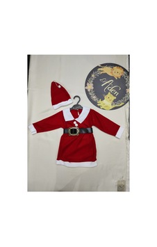 Pazarız Kız 1/4 Yaş Noel Elbise Kırmızı