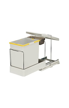 Raylı Dolap İçi Çöp Kovası, 20 Litre Kapasiteli, Pratik Kullanım İçin Tasarlandı Açık Bej Raylı Dolap İçi Çöp Kovası, 20 Litre Kapasiteli, Pratik Kullanım İçin Tasarlandı Açık Bej