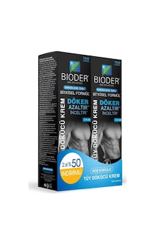 Bioder Erkeklere Özel Hoş Kokulu Tüy Dökücü Krem 2 x 100 ML Bioder Erkeklere Özel Hoş Kokulu Tüy Dökücü Krem 2 x 100 ML
