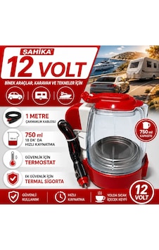 Su Isıtıcı 12v Şahika Thermo Otomatik Termostat 750ml