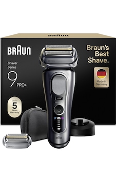 Erkekler İçin Braun Series 9 Pro+ Elektrikli Tıraş Makinesi, 5+1 Ultra İnce Hassas Bıçaklar, Pro-sensoadapt, 60 Dakika Tıraş Süresine Sahip Tıraş Makinesi. Pil, Ekstra Tıraş Başlığı, Şarj Standı, Islak Ve Kuru Tıraş Makinesi - 9617psi, Gümüş
