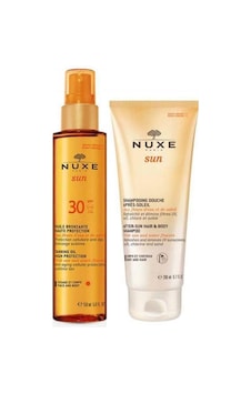 Nuxe Sun SPF 30 Huile Bronzante Yüz ve Vücut Yağı 150 ML + Nuxe Sun Saç ve Vücut Şampuanı 200 ML