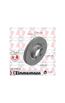 Zimmermann 460.1580.20 Fren Diski Ön Sol Panamera 970 0986479d22 298615301b Zimmermann 460.1580.20 Fren Diski Ön Sol Panamera 970 0986479d22 298615301b