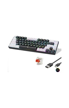 Mekanik Klavye Tri Mod Rgb Red Switch - Siyah Beyaz Mf1703b Bcc65 Mekanik Klavye Tri Mod Rgb Red Switch - Siyah Beyaz Mf1703b Bcc65