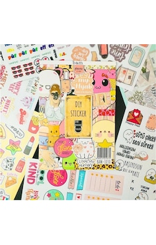 Bam My Dıy 24x17 Cm. 16 Sayfa Özel Tasarım Rengarenk Sticker Kitabı Bam 9774 Bam My Dıy 24x17 Cm. 16 Sayfa Özel Tasarım Rengarenk Sticker Kitabı Bam 9774