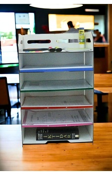 Masa Düzenleyici Organizer Evrak Rafı Masaüstü Organizer Beyaz Renk Model 5, Slevrakrafim5 Masa Düzenleyici Organizer Evrak Rafı Masaüstü Organizer Beyaz Renk Model 5, Slevrakrafim5