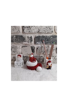 El Yapımı Yılbaşı Seti,noel Baba Objeli Takvim-kağıt Tutacağı-kalemlik,noel Seti 3'lü El Yapımı Yılbaşı Seti,noel Baba Objeli Takvim-kağıt Tutacağı-kalemlik,noel Seti 3'lü