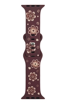 Nettech Apple Uyumlu Watch Seri 40/38 Mm Desenli Silikon Kordon - Kahverengi Nettech Apple Uyumlu Watch Seri 40/38 Mm Desenli Silikon Kordon - Kahverengi