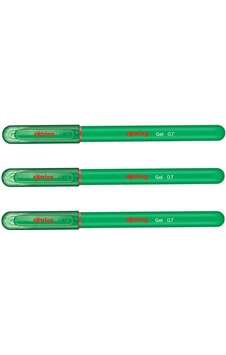 Rotring Jel Mürekkepli Tükenmez Kalem Yeşil 3'lü Rotring Jel Mürekkepli Tükenmez Kalem Yeşil 3'lü