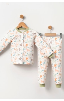 Cantoy Erkek Çocuk Baskılı Pamuklu 2'li Pijama Takımı Mint Cantoy Erkek Çocuk Baskılı Pamuklu 2'li Pijama Takımı Mint