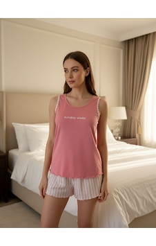 Miressa Şortlu Pijama Takımı Pembe Miressa Şortlu Pijama Takımı Pembe