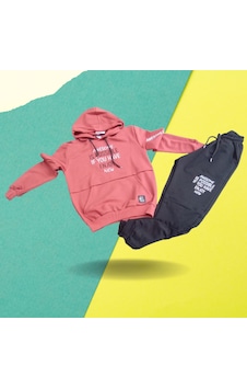 Yuko Kids Awesome Kanguru Cepli Takım Kiremit