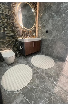 2li Peluş Buble Post Yıkanabilir Klozet Takımı 80x80 Ve 100x100 Krem 2li Peluş Buble Post Yıkanabilir Klozet Takımı 80x80 Ve 100x100 Krem