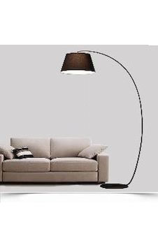 Riolight Retro Hareketli Kumaş Başlık Metal Gövde Lambader