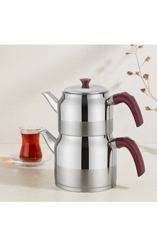 Çelik Çaydanlık Seti Aile Boy 1.5l + 3l Kendinden Süzgeçli Çok Renkli Çelik Çaydanlık Seti Aile Boy 1.5l + 3l Kendinden Süzgeçli Çok Renkli