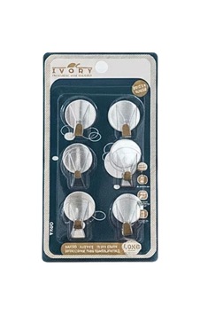 Yuvarlak 6'li Metal Yapışkanlı Askı Çok Renkli