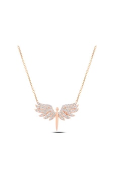 Gümüş Rose Mikail Meleği Bayan Kolye T5752 Rose Gümüş Rose Mikail Meleği Bayan Kolye T5752 Rose