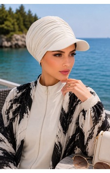 Aişe Tesettür Kırık Beyaz Havuz - Deniz Şapkası / Mayo Üstüne Kullanılabilir Aişe Tesettür Kırık Beyaz Havuz - Deniz Şapkası / Mayo Üstüne Kullanılabilir